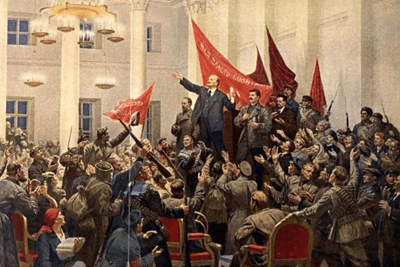 The 1917 Russian Revolution — crowds in Petrograd