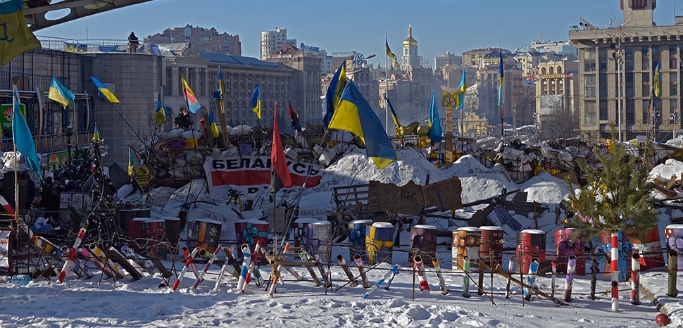Euromaidan protesters in Kyiv's Independence Square, 2014