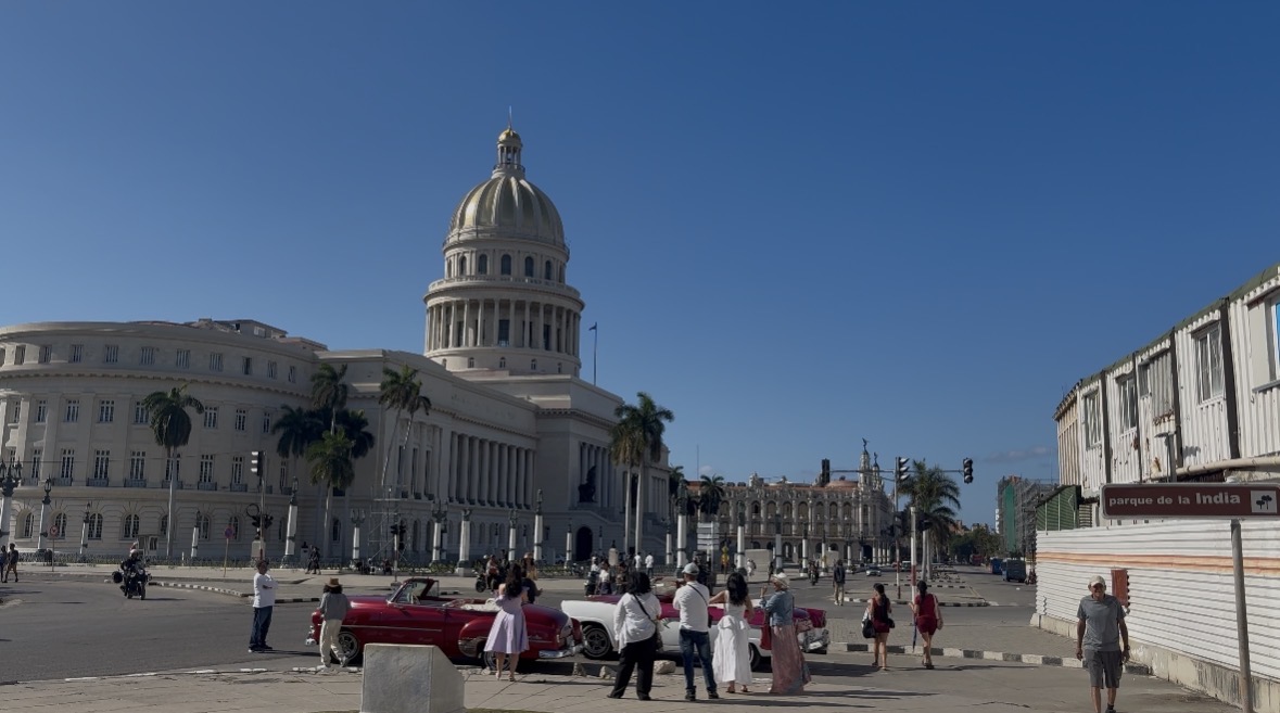 The Capitol building of Havana Cuba seen from the street during a 2026 visit