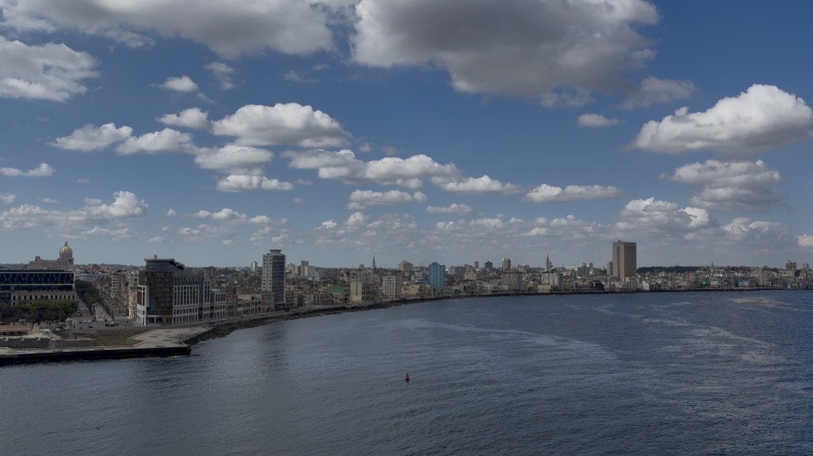 View of Havana Cuba from the Malecon waterfront in 2026