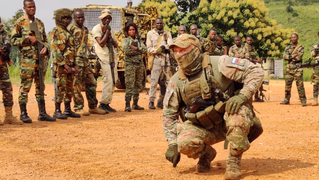 Africa Corps training local forces in Africa, representing Russia's continued security operations across the continent under direct Ministry of Defense control