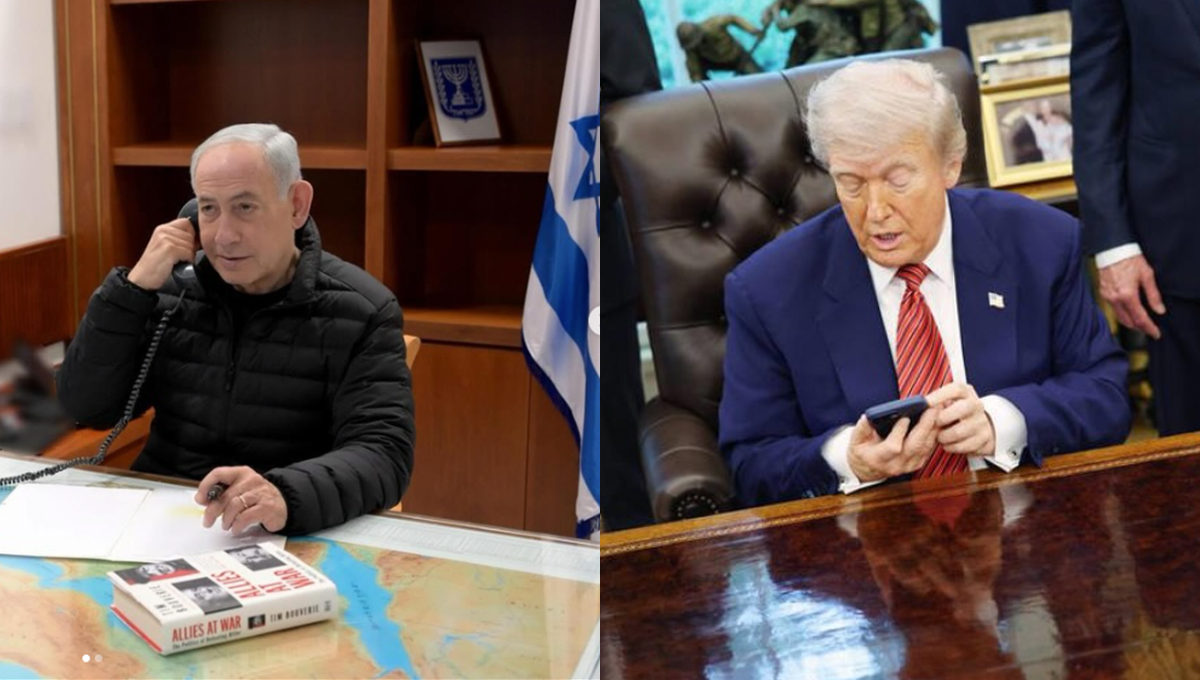 Netanyahu and Trump confirming the death of Iranian Supreme Leader Khamenei following the 2026 US-Israeli strikes
