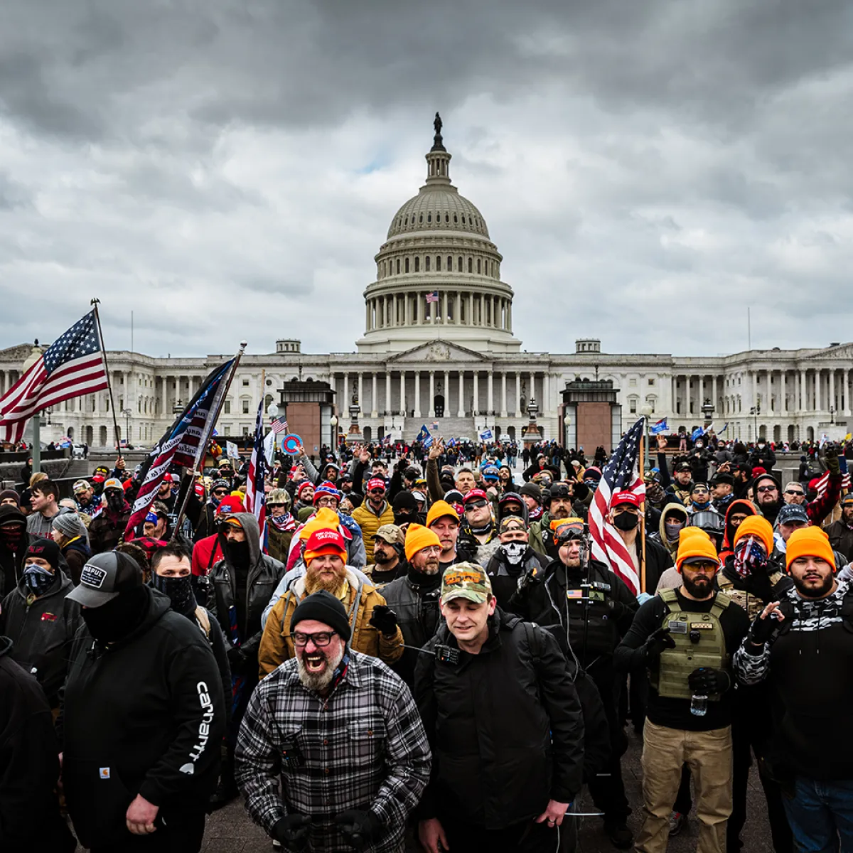 Overhead view of the January 6, 2021 rally at the U.S. Capitol