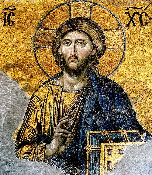 Orthodox Christian painting of Jesus Christ — Byzantine iconographic tradition