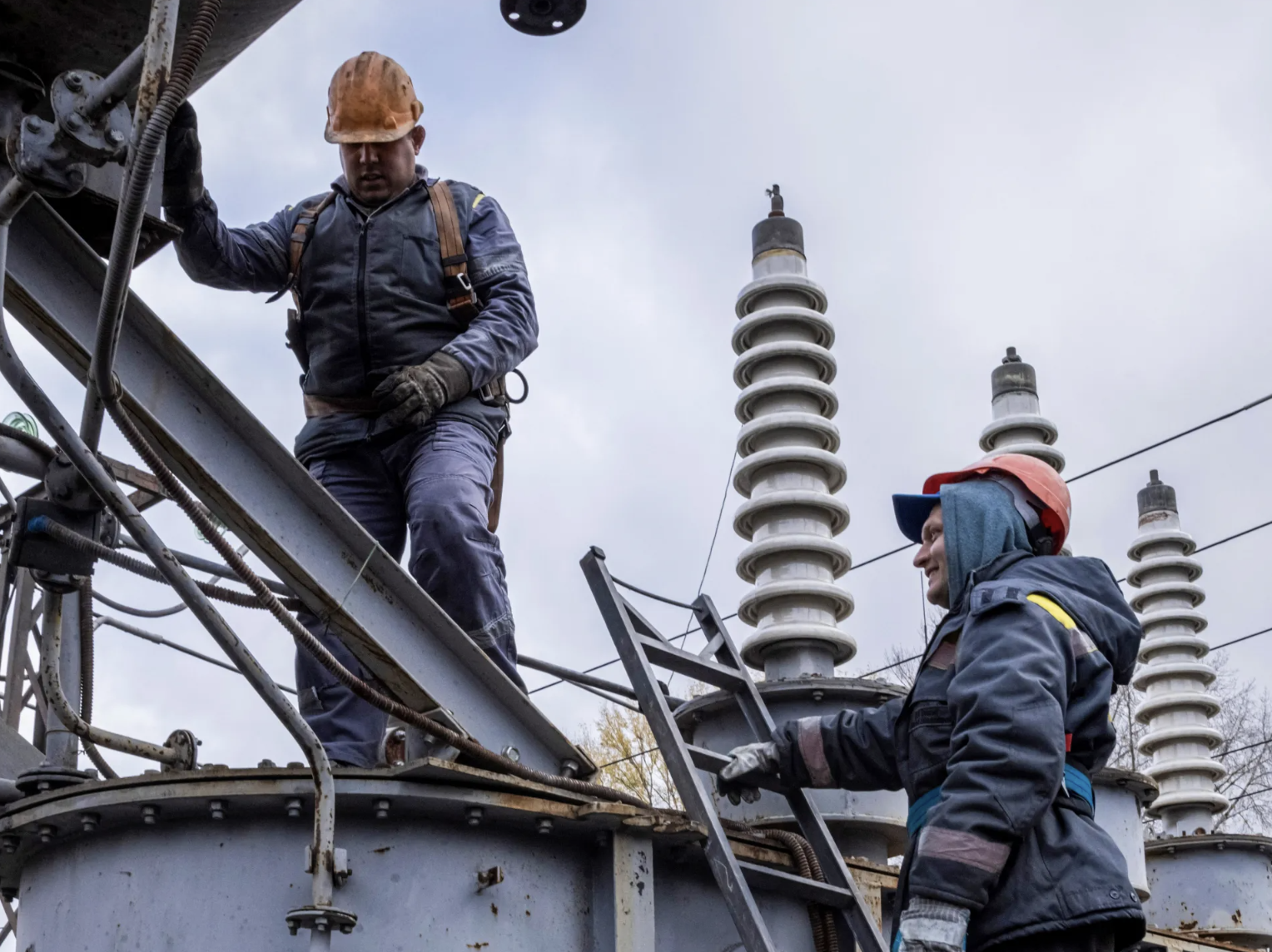 workers fixing power
