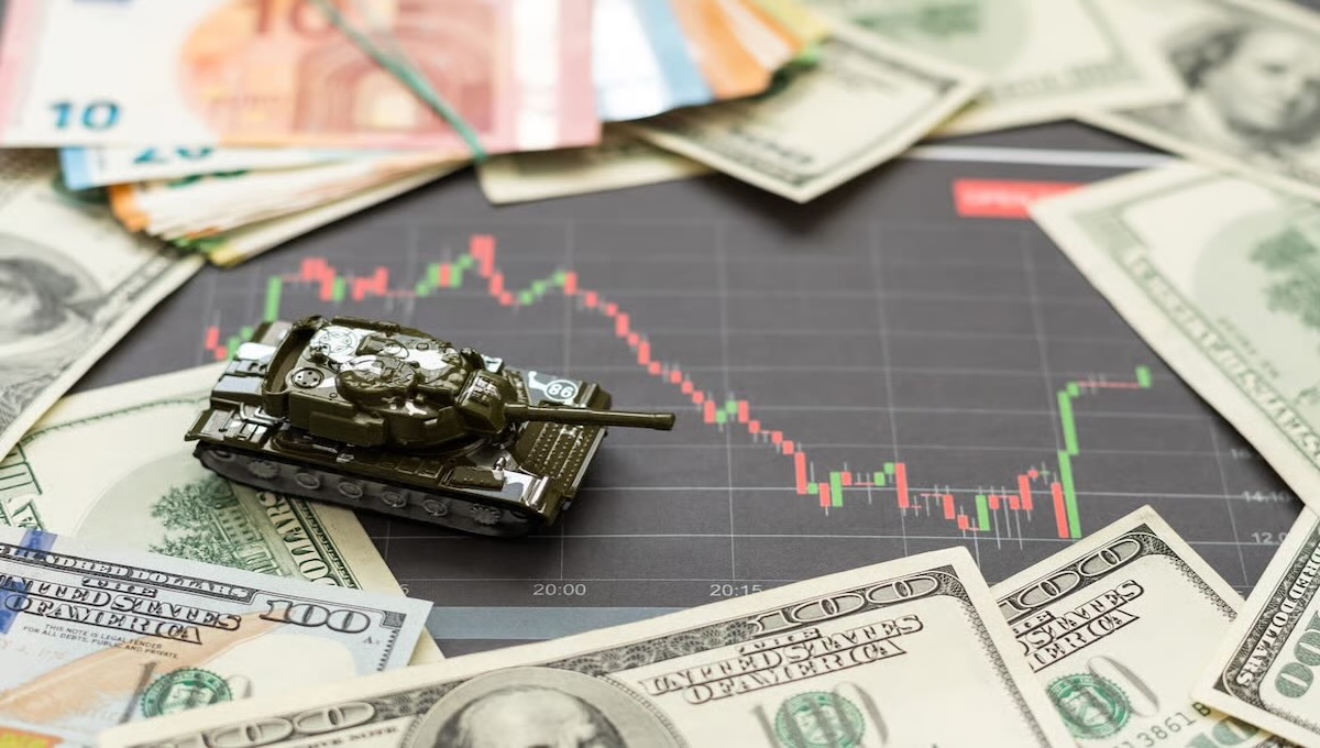 Russian assets and U.S. dollar representing the financial consequences of seizing frozen reserves